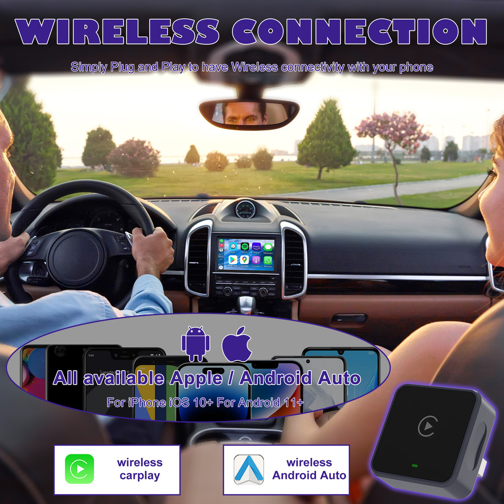 Wired to Wireless CarPlay Box เชื่อมต่อกันอัจฉริยะ Original Car Phone Box Android Car Box 73PJ