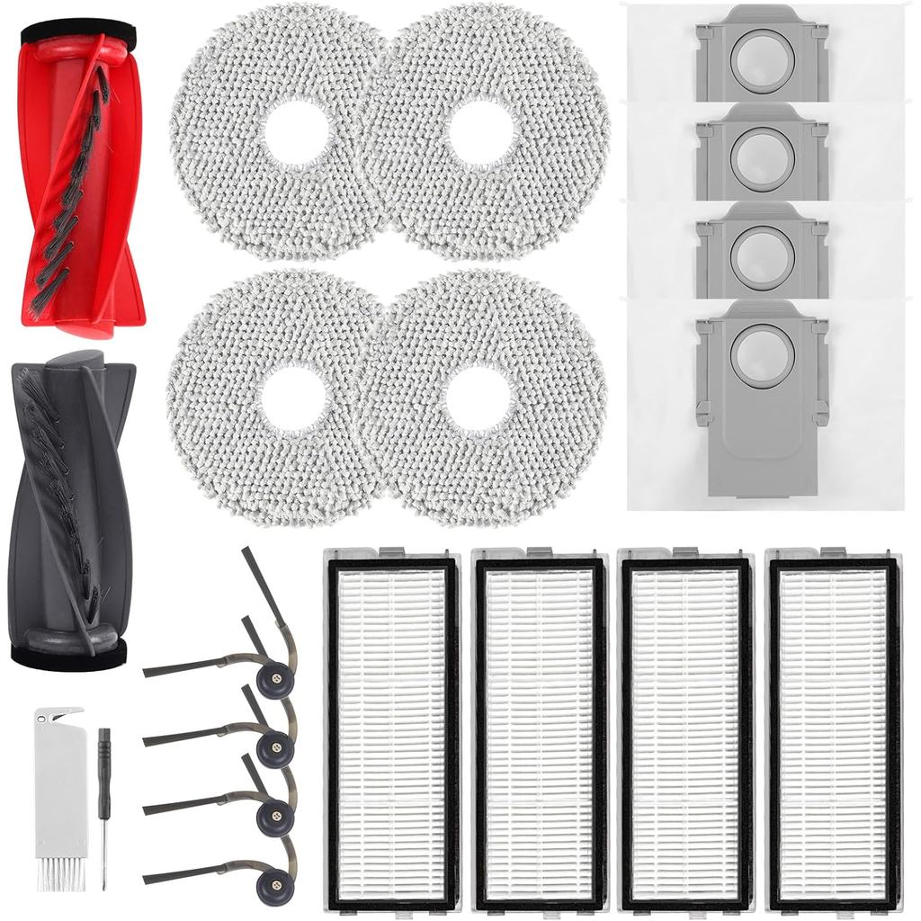 20 แพ็คอะไหล่สําหรับ Roborock Qrevo S5V/Qrevo Curv/Qrevo Curv S5X/Qrevo Edge S5A Series เครื่องดูดฝุ