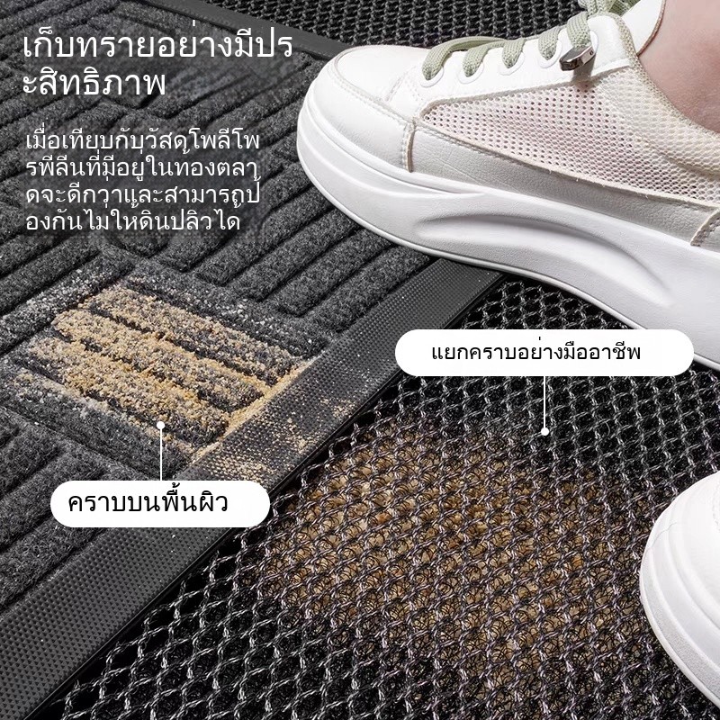 🔥พรมเช็ดเท้าดักฝุ่น สำหรับหน้าประตู พรมกันลื่น เก็บโคลน ดักฝุ่นได้ดี ทำความสะอาดง่าย ใช้ได้ทั้งในบ้านและนอกบ้าน - รูปที่ 3