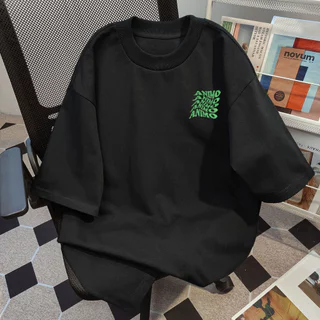 (ผ้าฝ้าย 100%) Luvoro 2026 เสื้อยืด Cotton oversize T-shirt unisex เสื้อยืดสีขาวและดำ ไซส์ใหญ่ รอบคอกลม จากผ้าฝ้ายแท้ 100% สำหรับทั้งผู้ชายและผู้หญิง C1858