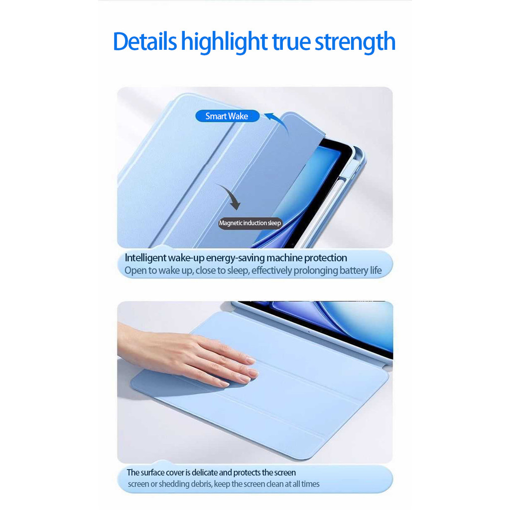 ซิลิโคนวัสดุ Anti-fall and shockproofกรณีป้องกัน ไอแพดเหมาะสำหรับไอแพด Air 7/6/5/4 mini 7/6 pro11/12.9 gen10 /gen11 A16 - รูปที่ 6