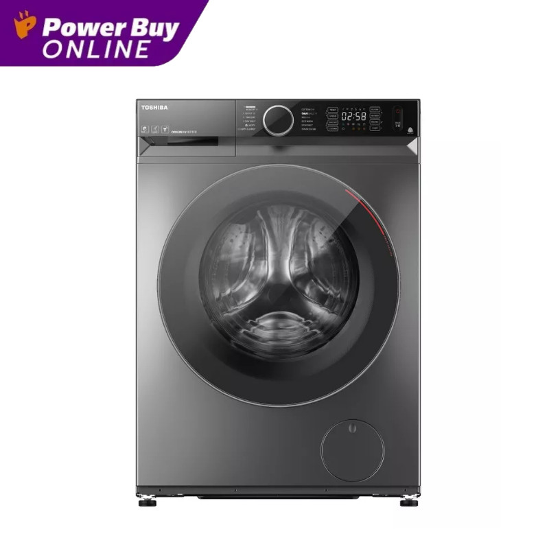 โตชิบา เครื่องซักผ้าฝาหน้า ซัก 12.5 อบ 8 กก. รุ่น TWD-BM135GF4T(SK)