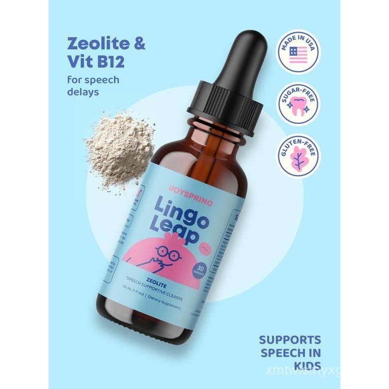 JoySpring LingoLeap for Kids - Zeolite Drops with B Vitamins - Support Speech Learning