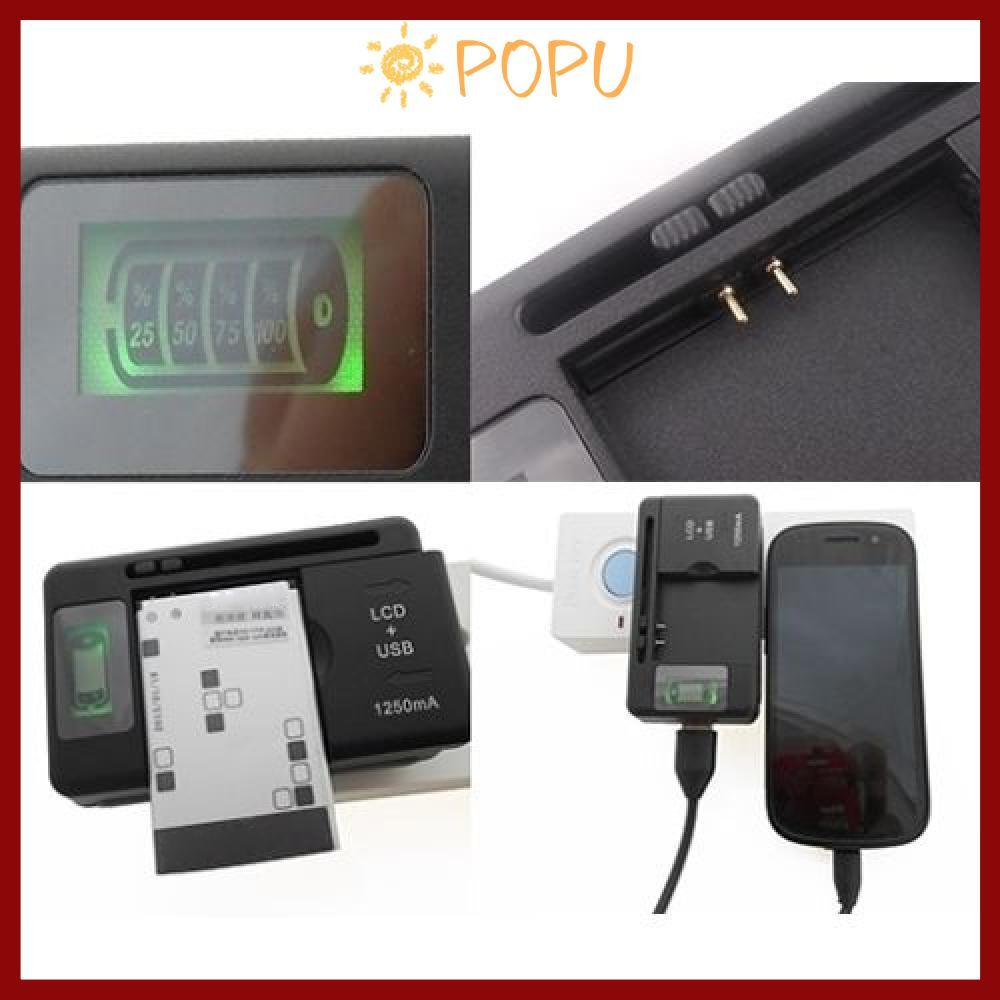 จัดส่งจากประเทศไทยPOPU เครื่องชาร์จแบตเตอรี่โทรศัพท์ Wall Us ปลั๊ก Universal สําหรับโทรศัพท์มือถือ