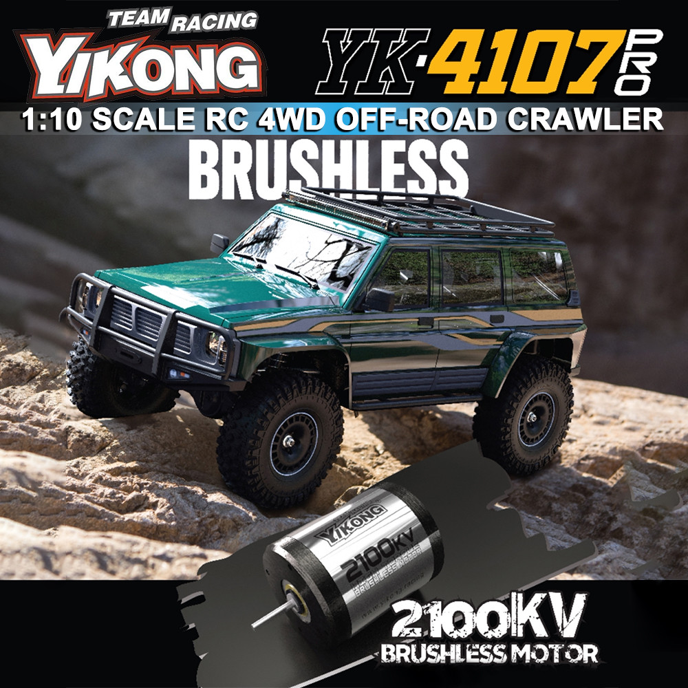 YIKONG YK4107 PRO Brushless 4WD 1/10 RC รีโมทคอนโทรลไฟฟ้ารุ่นรถ ROCK Crawler ผู้ใหญ่เด็กของเล่น