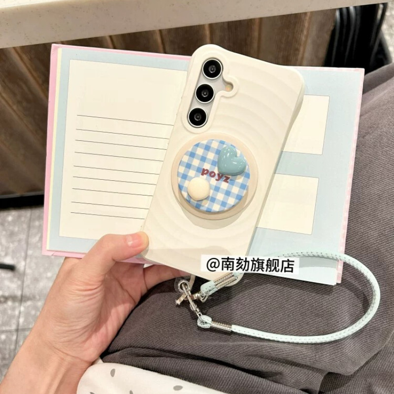 เหมาะสําหรับ Samsung s26ultra เคสโทรศัพท์แม่เหล็กสไตล์ใหม่ s25u Boyang ป้องกันกรณี s24plus Super Nice น่ารักวงเล็บ s23 Shock-proof Soft Case Xiaomi 15ultra พร้อม Lanyard 15Pro