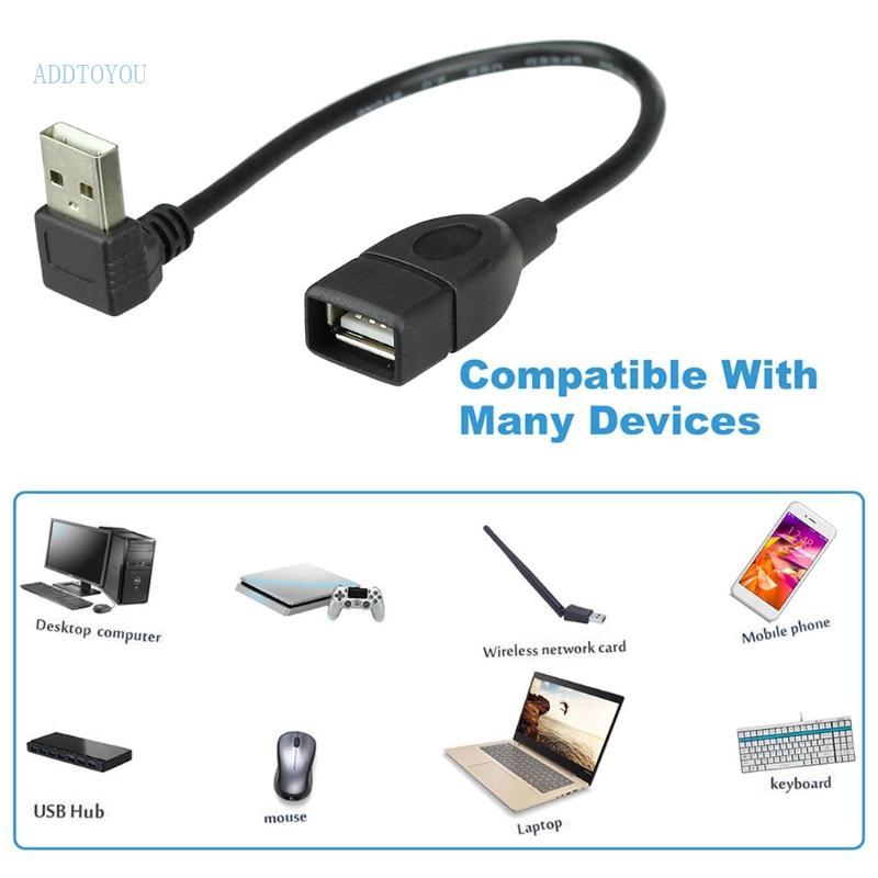 3C USB Port Extender Hub Data Charger สายไฟ 90° สายต่อ ลง ยูเอสบี2 0