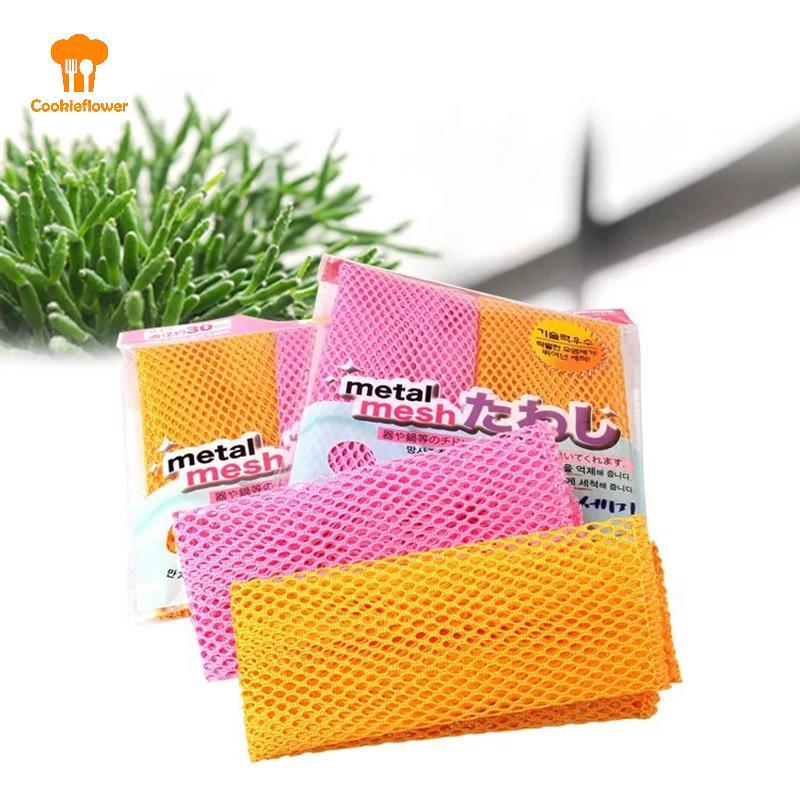 CKFR 2 ชิ้นนวัตกรรมจานซักผ้าสุทธิผ้า Rapid Dry Scourer ตาข่ายซักผ้าผ้าเครื่องมือทําความสะอาดห้องครัวผ้าทําความสะอาด