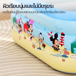 Disney สระว่ายน้ำเป่าลม มีปั๊มไฟฟ้า ลิขสิทธิ์แท้ หนาแน่นทนทาน หลายขนาด สำหรับทารก-ผู้ใหญ่ สระว่ายน้ำบ้าน