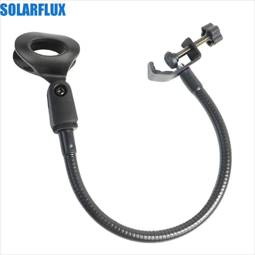 SOLARFLUX โต๊ะขาตั้งไมค์คอนเดนเซอร์ไมโครโฟนขาตั้งขาตั้งกล้องคลิปไมโครโฟนผู้ถือไมโครโฟนคลิปไมค์ผู้ถือคลิปหนีบไมค์แขน