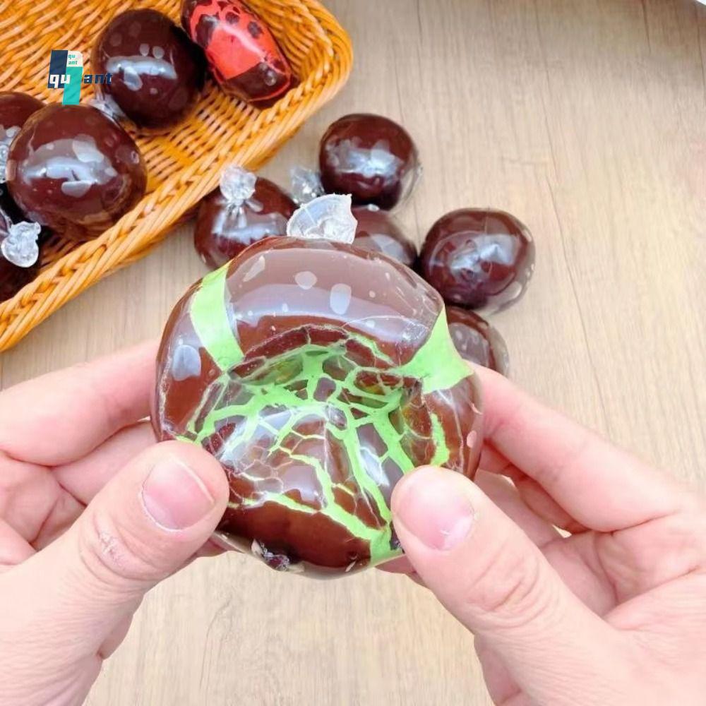 QUANTUMSKY ของเล่นคลายเครียด, ช้า Rebound Crispy Ball Sensory Fidget ของเล่น, หยิกมือ Creative Mint Black Chocolate Crunchy Chocolate Handmade Ball ของเล่นสร้างสรรค์ของขวัญ