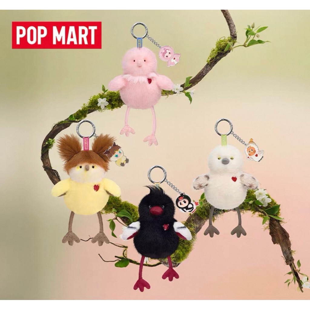 P POPMART Dear Birds Series จี้กลิ่นหอม Mystery Box อุปกรณ์ต่อพ่วงแฟนของขวัญ