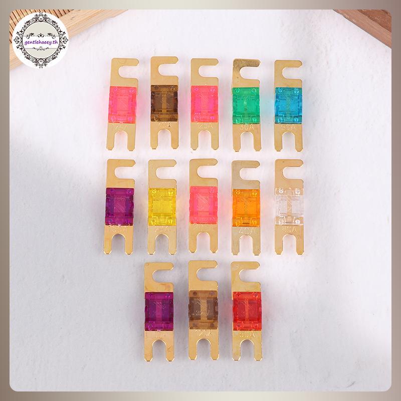 GG 2 ชิ้น Gold Plated Stud ฟิวส์รถ Mini เครื่องเสียงรถยนต์ฟิวส์ 20A 30A 40A 50A 60A 70A 80A 100A 120