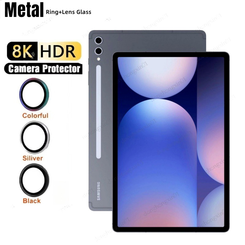 SAMSUNG สําหรับSamsung Galaxy Tab S11 S10 S9 FE Lite Ultra HDแท็บเล็ตกล้องเลนส์ฟิล์มกระจกนิรภัยสําหรับGalaxy Tab S11 S10FE + S10FE S9FE S9 S10Liteอลูมิเนียมกลับเลนส์แหวนProtector