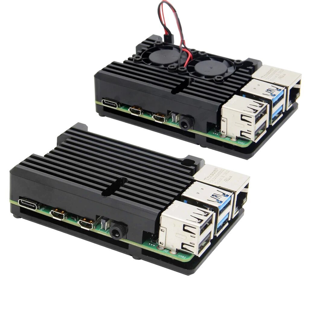 Armor Case Raspberry Pi 4 Heatsink เคสอลูมิเนียม ระบายความร้อน (พัดลมคู่ / Passive)
