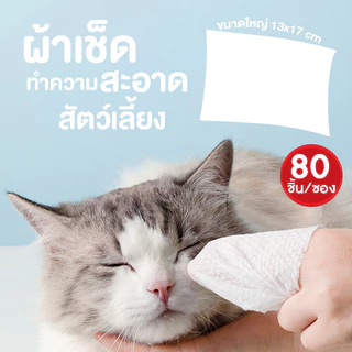 YTL【10แพ็ค】ทิชชู่เปียก 80 แผ่น สำหรับเช็ดสัตว์เลี้ยง ผ้าเช็ดตาและหูสัตว์เลี้ยง ทิชชู่หมา Pet wipes