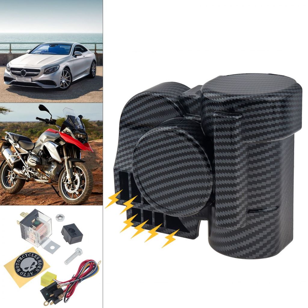12V 150db Super Loud แตรรถหอยทากสําหรับรถจักรยานยนต์รถบรรทุกรถยนต์เรือรถกระบะพร้อมสายรัดรีเลย์