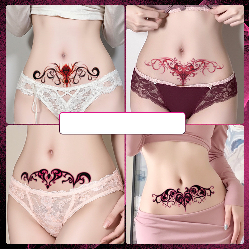 Succubus Dark Style สติ๊กเกอร์รอยสักกันน้ํา | พุง/เอวหลัง/หน้าอกสากล | ติดทนนาน 7 วัน | ปาร์ตี้เทศกาลดนตรีต้องมี