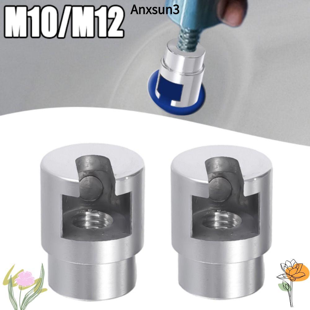 ANXSUN3 ดึงอะแดปเตอร์แท็บ,อลูมิเนียม Silver Car Dent Repair Puller Head,Dent Repair เครื่องมือรถ Den