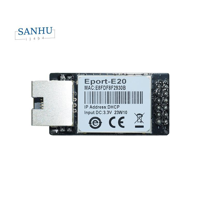 พอร์ตเซิร์ฟเวอร์เครือข่าย Eport-E20 3.3v Serial to Ethernet โมดูลฝังตัว IOT Device รองรับ DHCP IP Te