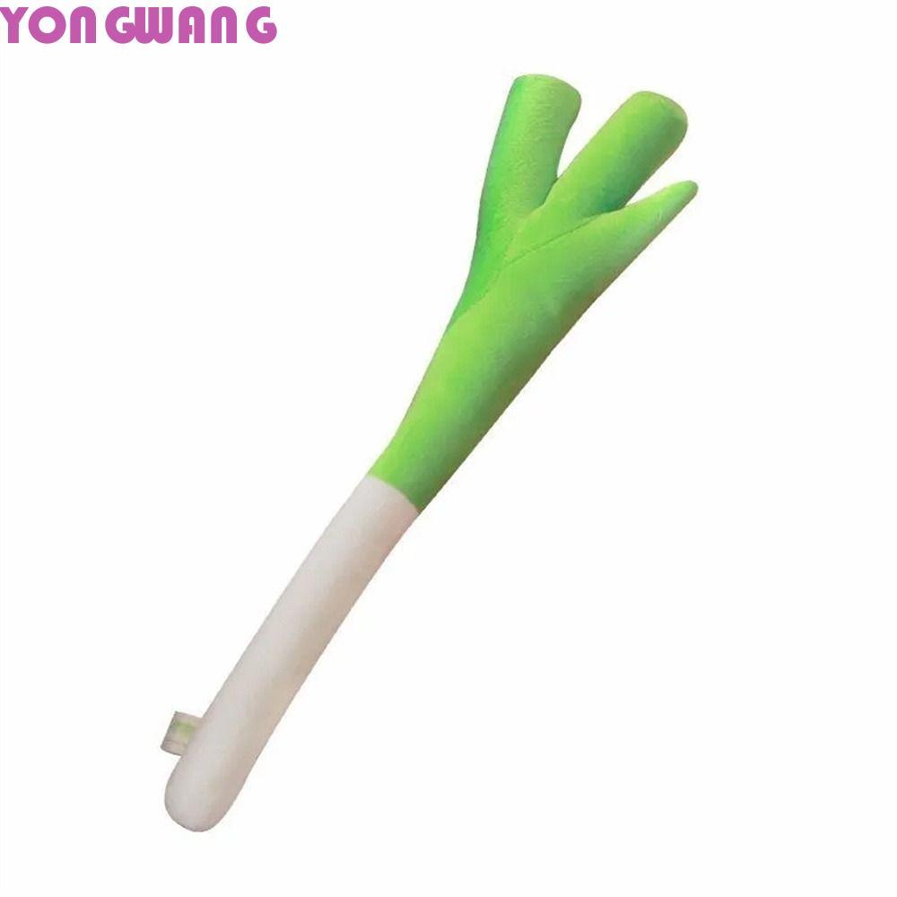 YONGWANG66HR Plush หัวหอมสีเขียว, 42 ซม.Hatsune Miku ตุ๊กตา Scallion, การ์ตูน Vocaloid Plush พืชสั้น