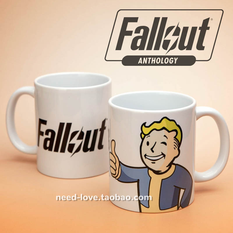 Radiation VaultBoy Mug Beep Boy Drinking Cup Shelter Fallout เกมอุปกรณ์ต่อพ่วงของขวัญ