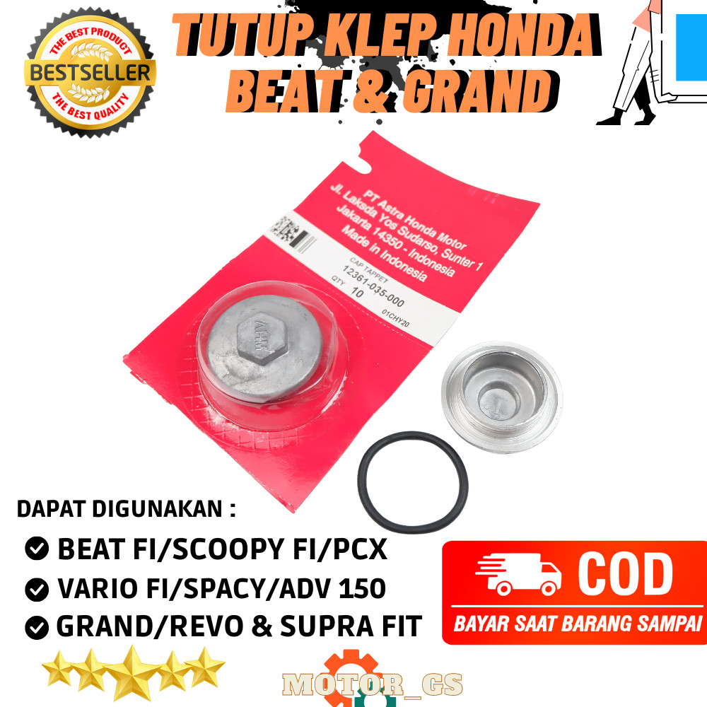 ฝาครอบวาล์วเดิมสําหรับ Honda Grand - Beat FI - Scoopy FI - Spacy - Vario FI & PCX 150 Cap Tappet - 1