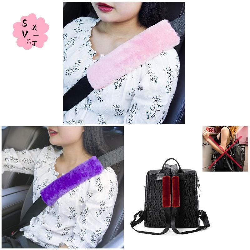 2 ชิ้น/เซ็ตรถที่นั่งbelt ไหล่ Pad สบายขับรถเข็มขัดนิรภัยรถ Soft Plush Auto Seatbelt สายรัดฝาครอบ