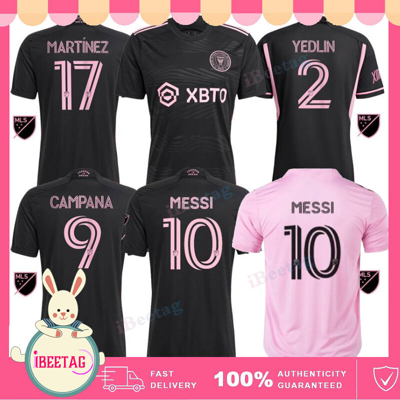 2023-2024 Inter Milan Miami CF Away ทีม Lionel Messi เสื้อฟุตบอลกีฬาพัดลมเสื้อยืดแขนสั้นเสื้อยืด Uni