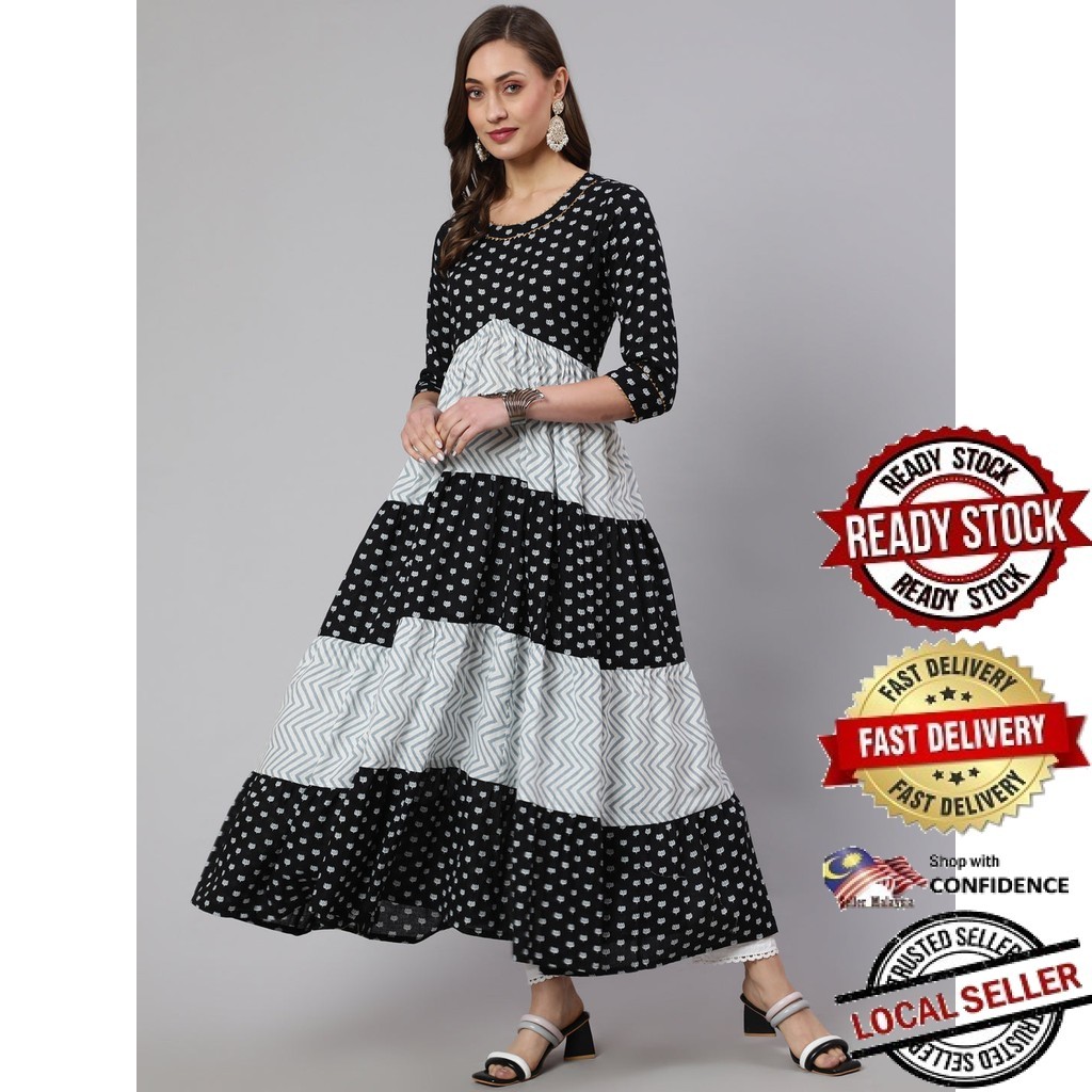 ชุด Kurti ผู้หญิงอินเดียสั้น Kurtis ผ้าฝ้าย Kurti Top ยาวสั้น Kurtis Kurta Tunic เสื้อ Plus ขนาด UD4