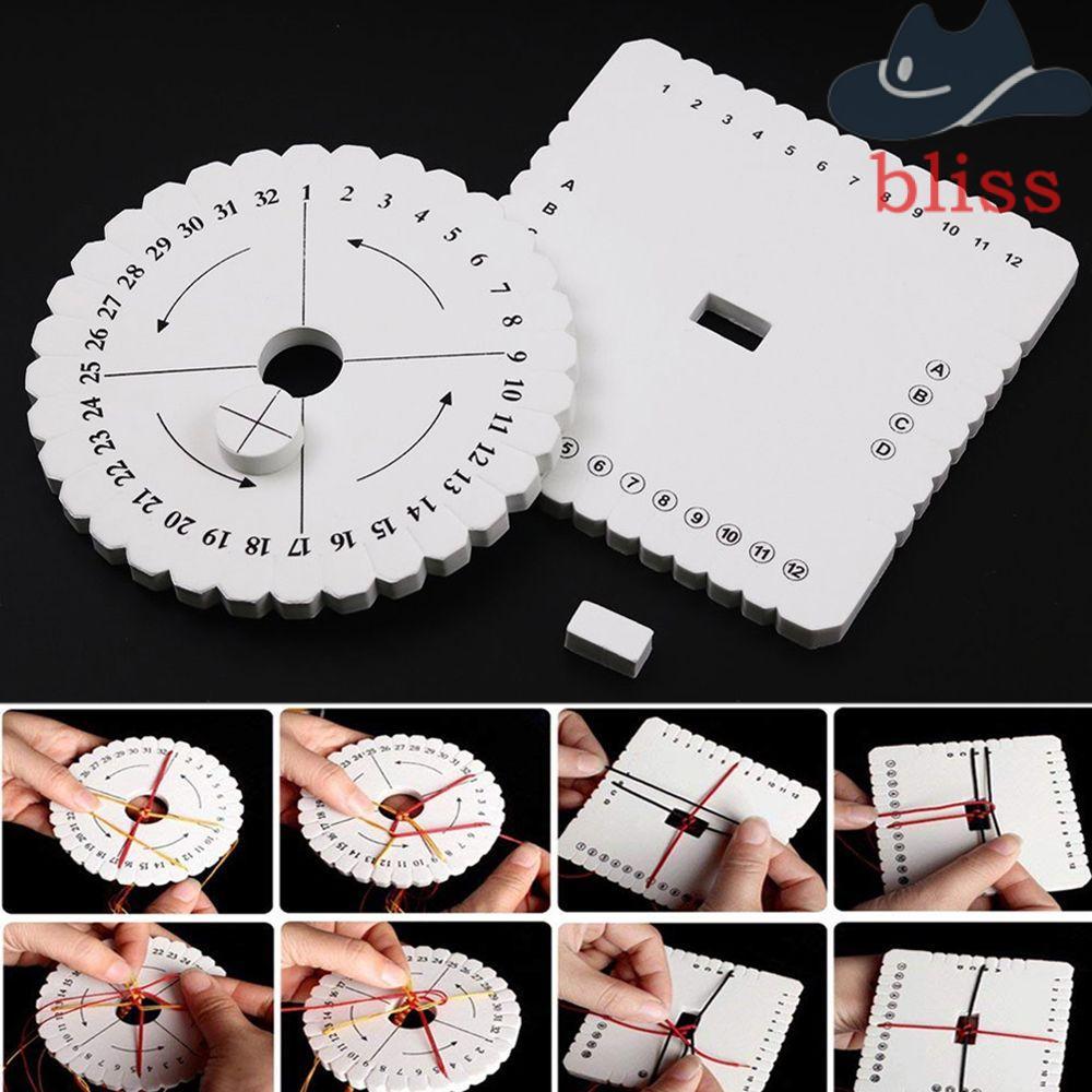 BLISS เครื่องมือทําด้วยมือรอบและสแควร์ถักแผ่น Braiding Disc/Disk Kumihimo เครื่องประดับออกแบบ Board