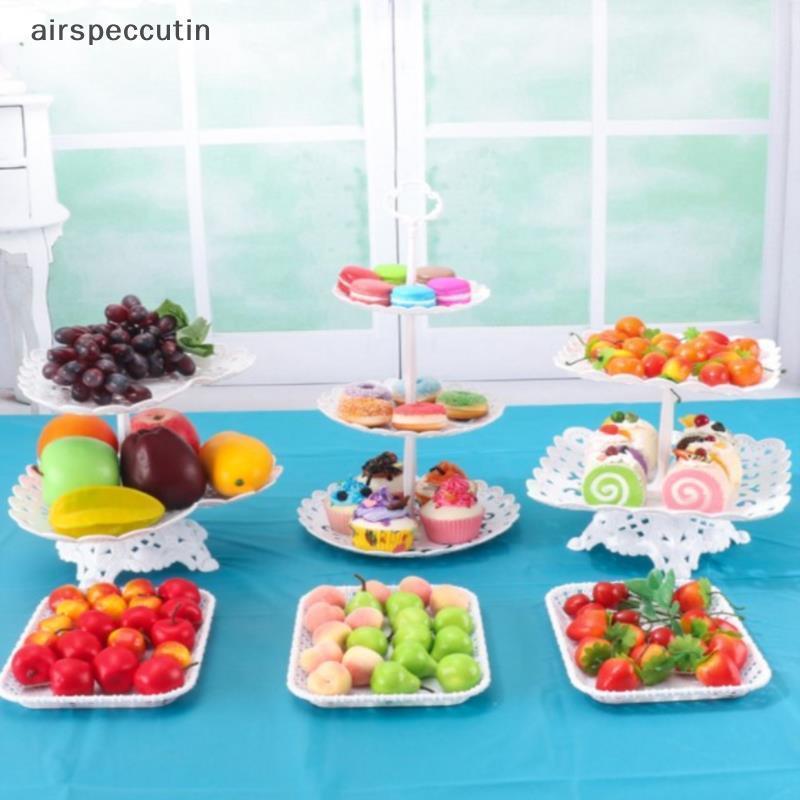 Airspeccutin 1/2 ชิ้นเค้กจาน Cupcake ขนมแผ่นสามชั้นตะกร้าผลไม้สร้างสรรค์ EN