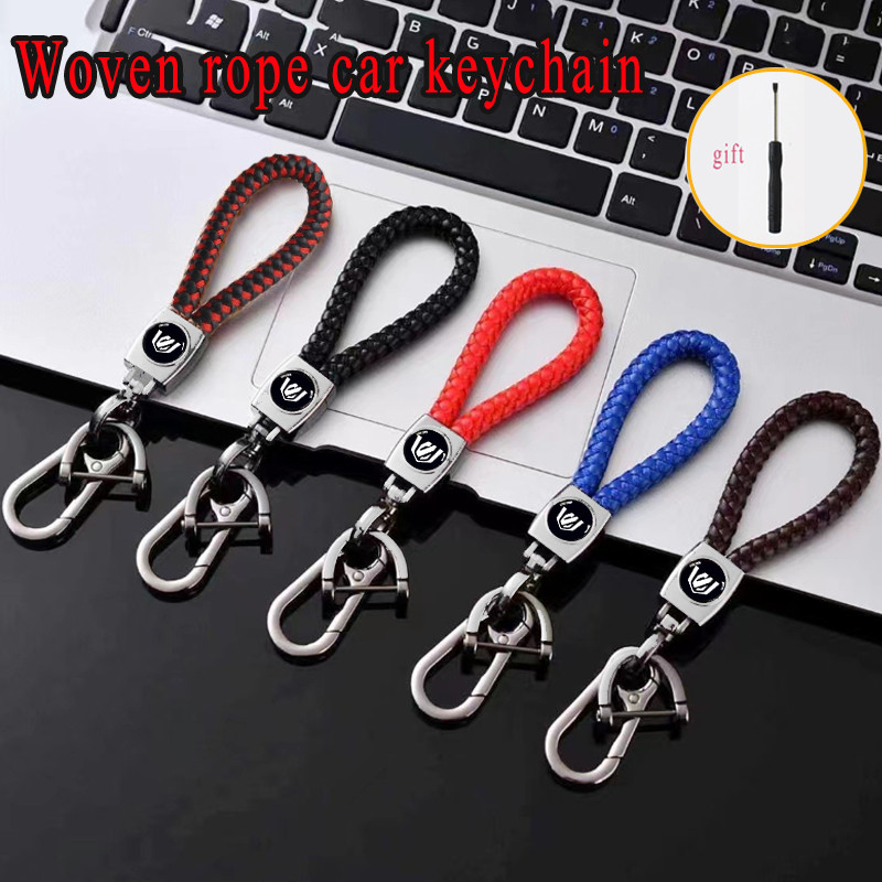 Toyota Alphard ถทอเชือกพวงกุญแจจี้โลโก้รถสร้างสรรค์พวงกุญแจป้องกันการสูญเสียเชือกแขวนเหมาะสำหรับ Toy