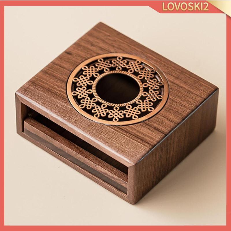 [Lovoski2] กาน้ําชาไม้อุ่น Yard เคาน์เตอร์ Tearoom Travel Portable Tealight Holder