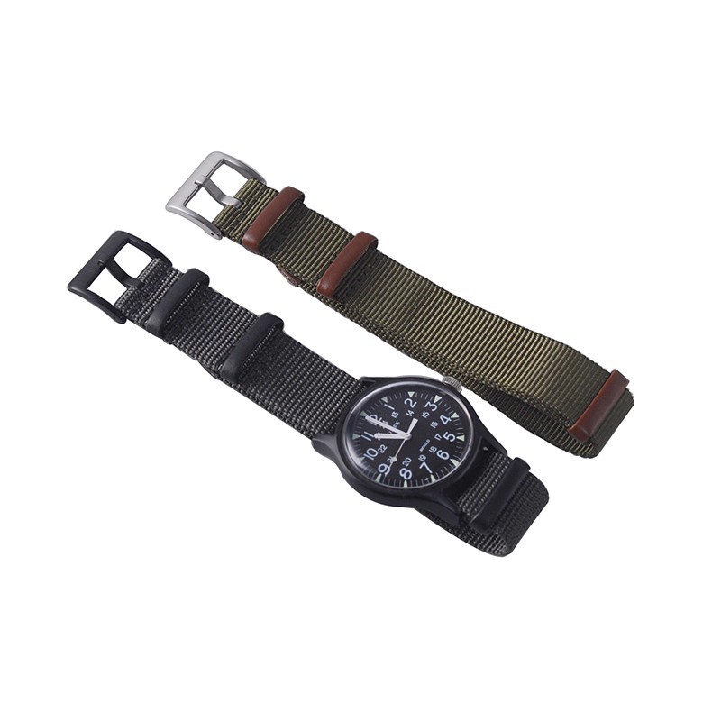 NATO 18 20 22MM สายผ้าใบหนังไนลอน G10 NATO ผ้าใบระบายอากาศทอ