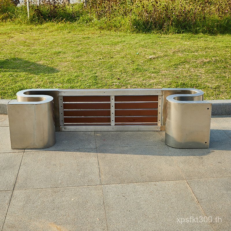 กลางแจ้งBench Courtyard S-Shapedที่นั่งสแตนเลสเก้าอี้สวนBench Leisure View Z1LM