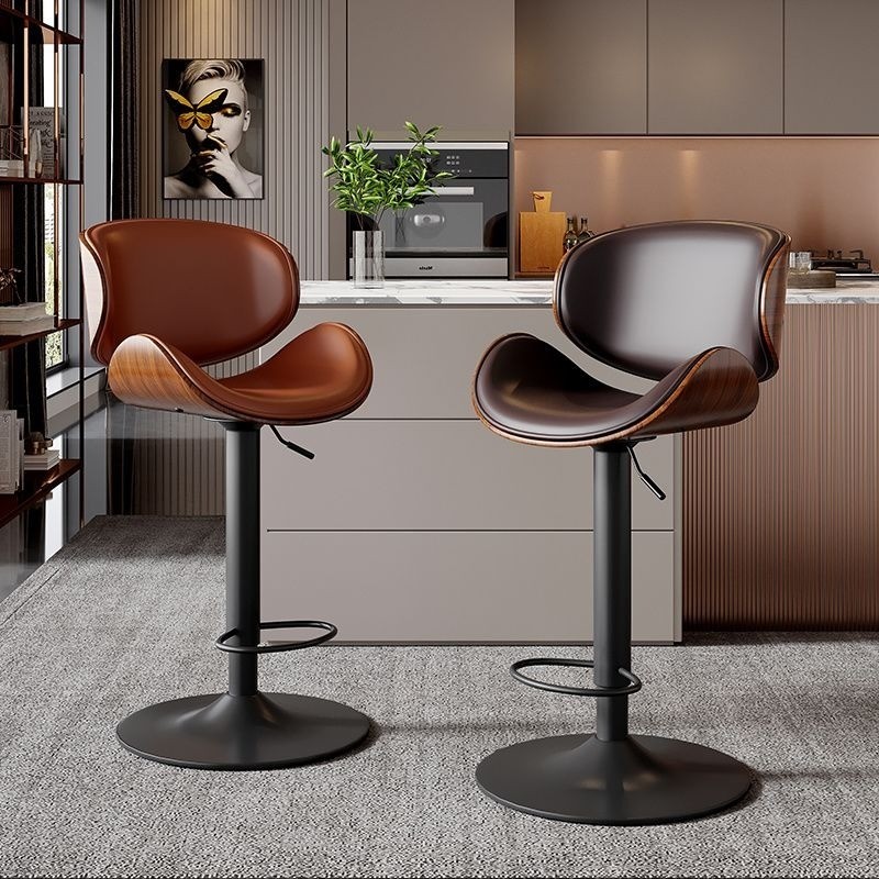 Bar Stool Adjustable Swivel Modern Simple Backrest Bar Stool Home Front Desk Bar Chair Fashion High 