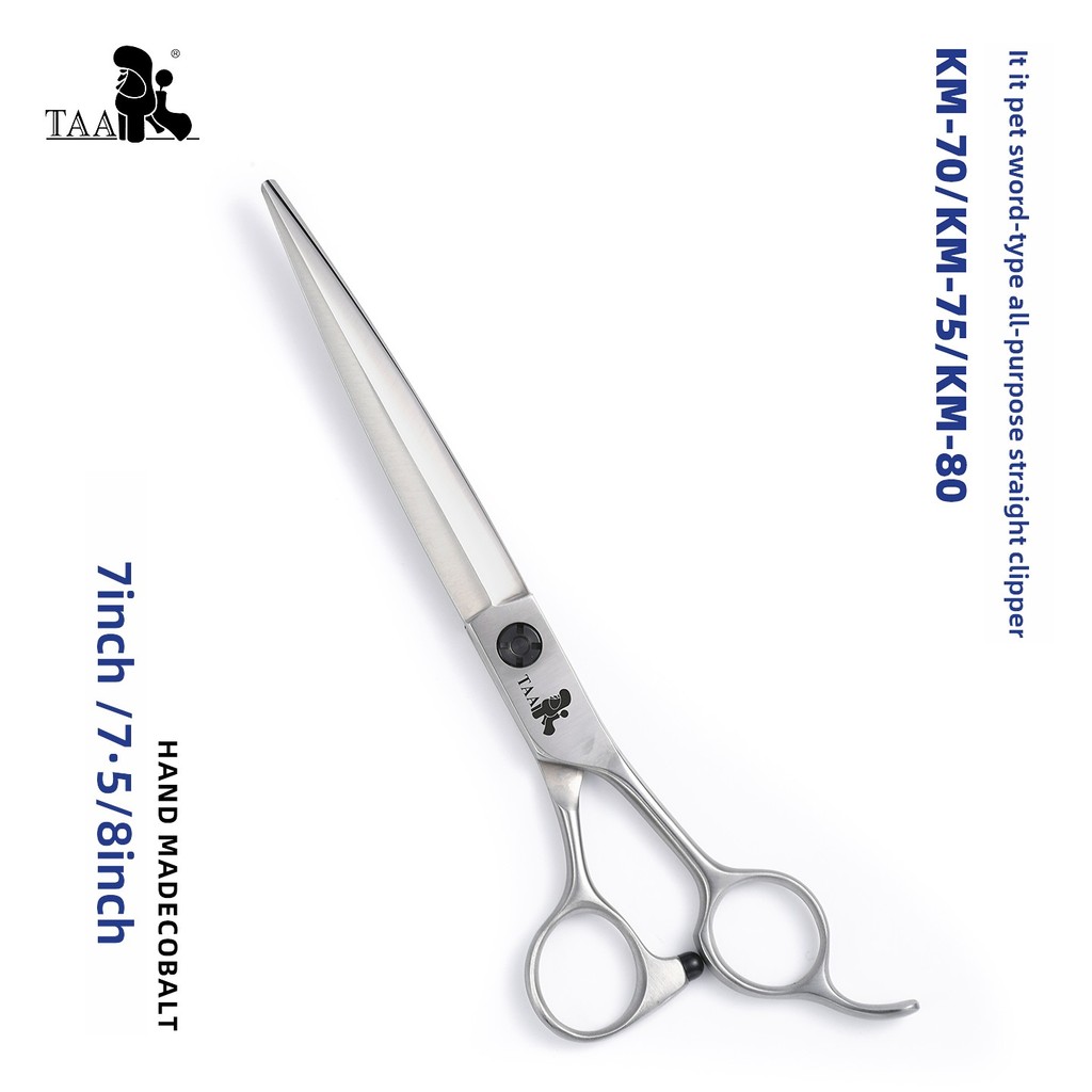 Taa It Pet Grooming กรรไกรที่ครอบคลุมกรรไกรตรง KM-70 สุนัข Cat Poodle Teddy Bichon ตัดผม