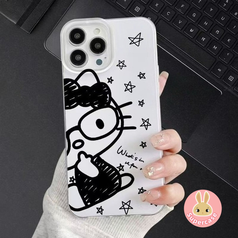 น่ารัก Line Star Hello Kitty ครีมสีสําหรับ Realme GT7 GT5 Pro Racing GT Neo 6 7 Turbo SE 2T Flash Ma