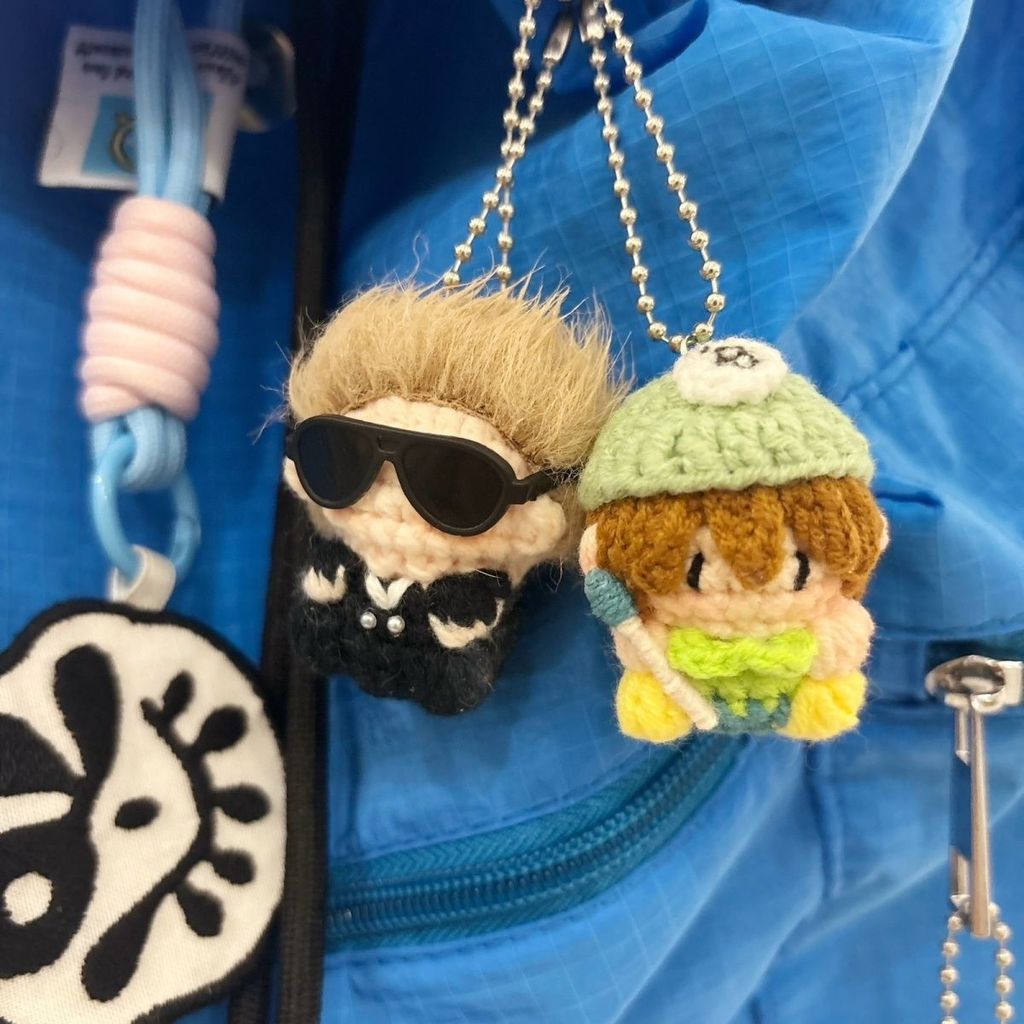 Cortisol Juhoon Martin James โฮมเมด 4 ซม.ด้ายฝ้ายโครเชต์ตุ๊กตาของเล่นพวงกุญแจของขวัญ