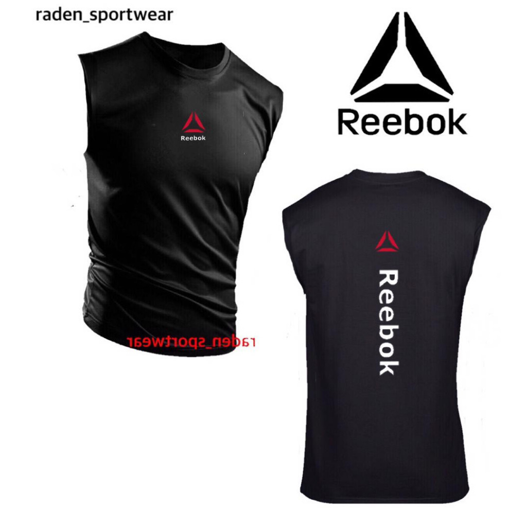 2025 แฟชั่น Reebok เสื้อแขนกุดไมโครไฟเบอร์ Gym Training / Jersi Sleeve Reebok Gym Running Training เ