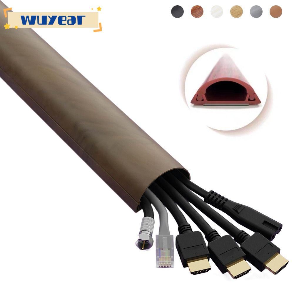 WUYEAR มุมสายเคเบิลคอนซีลเลอร์, PVC 100 ซม.สาย Hider, สีสันไม่มีเจาะ Universal Self กาว Skirting Lin