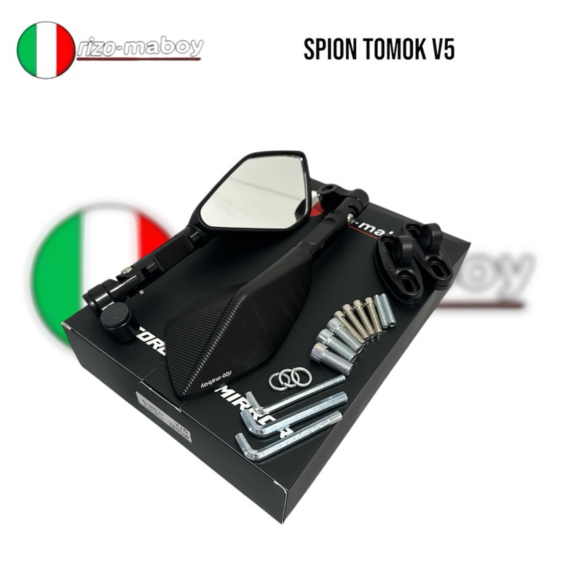 Rizo-maboy Racing - Rizo-maboy Full CNC Black Series กระจกสีขาว Universal All Type of Motorcycles