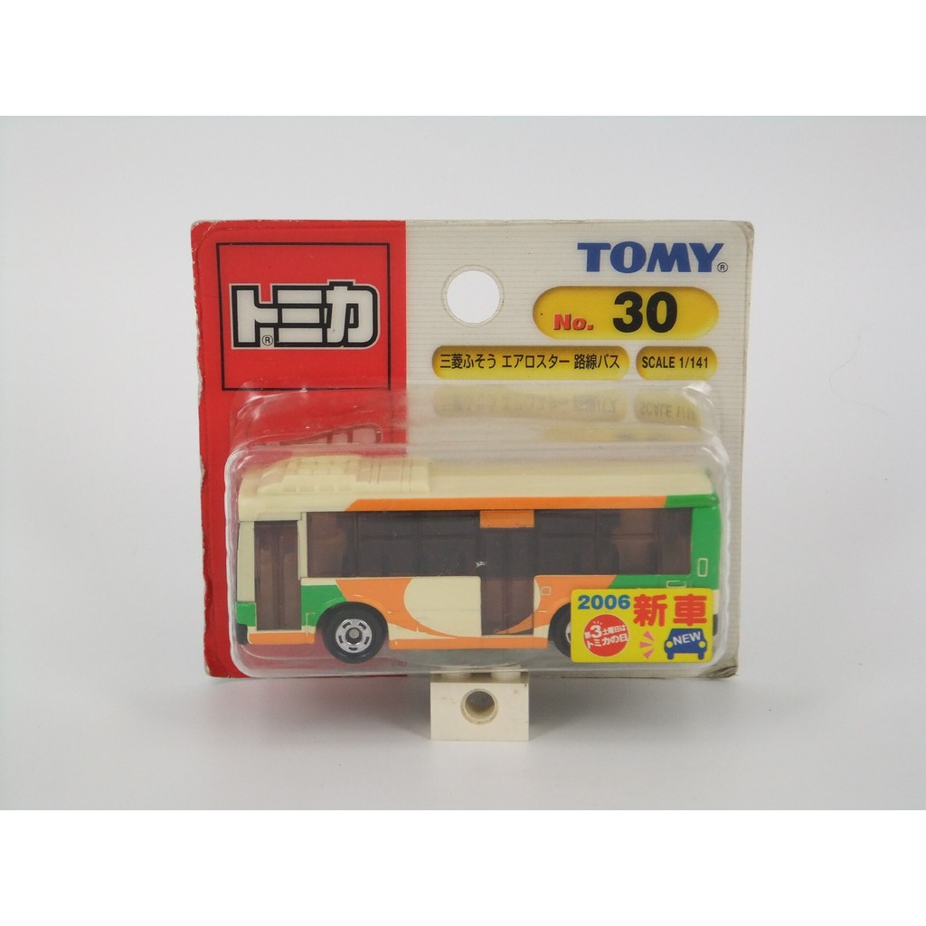 TOMY TOMY No. 30 Mitsubishi Fuso Airport Star Route Bus Card Package Blue Label Made in China พร้อมโ