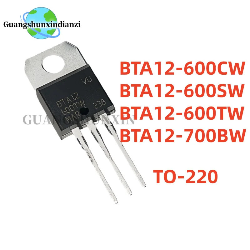 5PCS BTA12-600CW BTA12-600SW BTA12-600TW BTA12-700BW BTA12 700BW 600TW 600SW 600CW TO-220 Field Effe