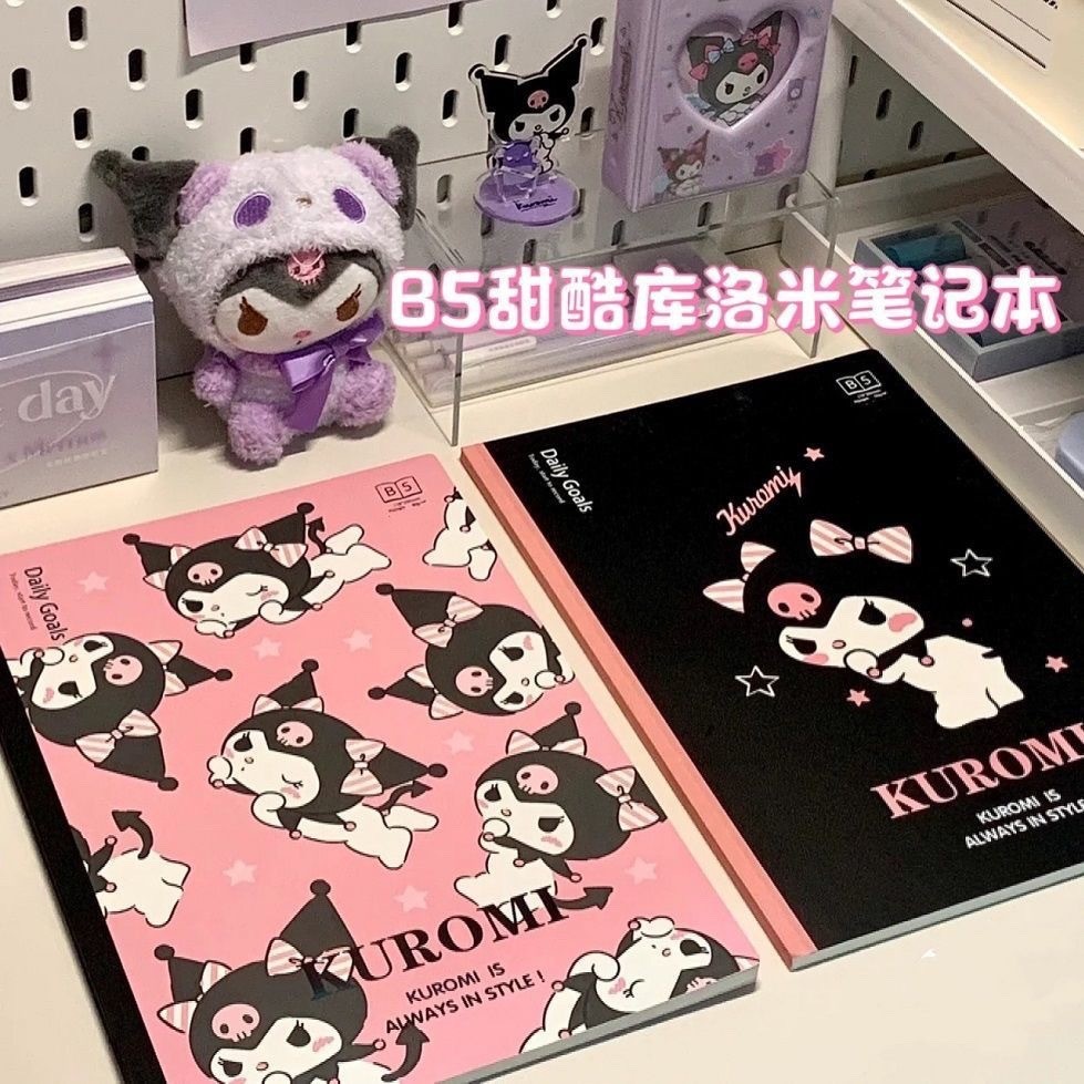 Little Red Book Blogger แนะนํา Kuromi Notebook B5 Grid Notebook ins High-value Girl Heart Student No