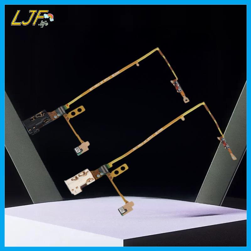 LJF สําหรับ IPod Nano 5 5th Gen ck สีขาวหูฟังแจ็คถือสวิทช์ไมโครโฟนโมดูล Flex Cable Repair Part
