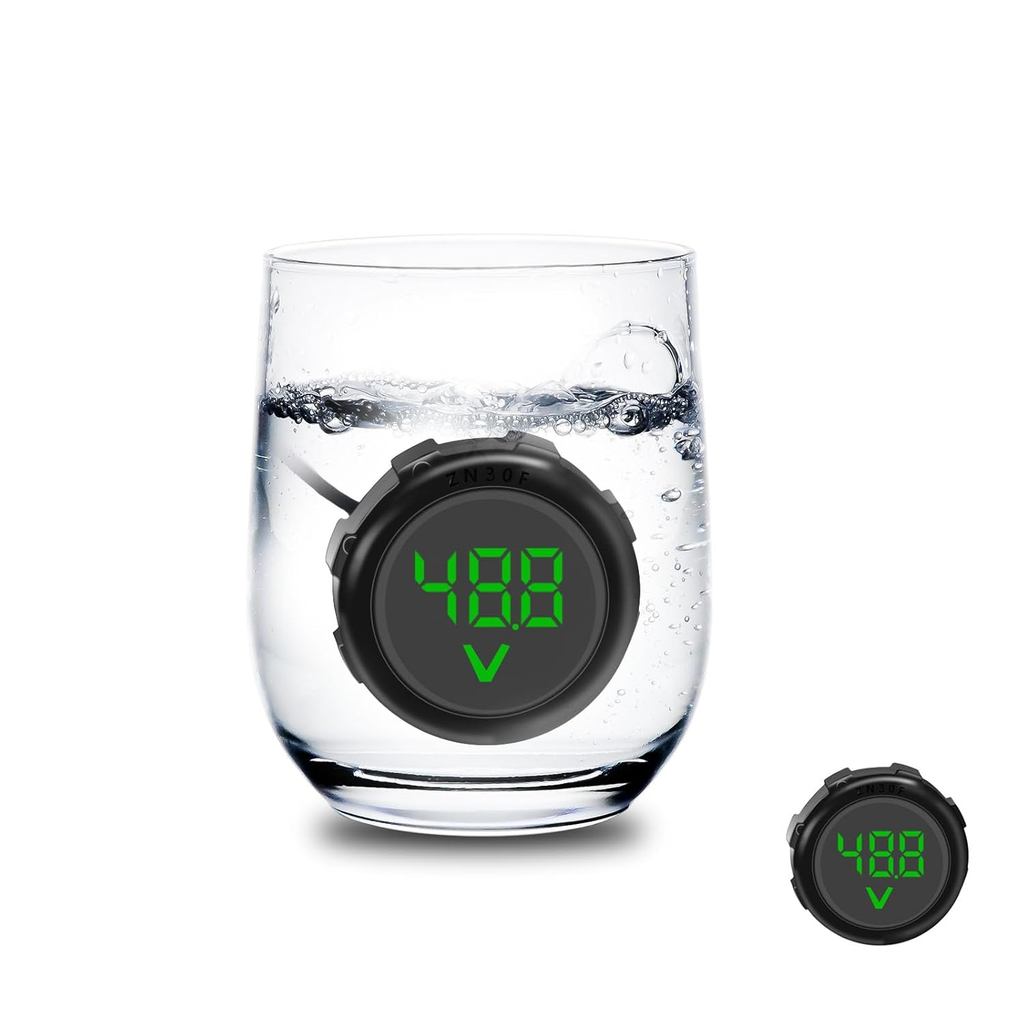 แบตเตอรี่กันน้ํา 12V 24V 36V 48V 60V 72V 84V Golf Cart Battery Meter LED Digital Display Voltage Gau