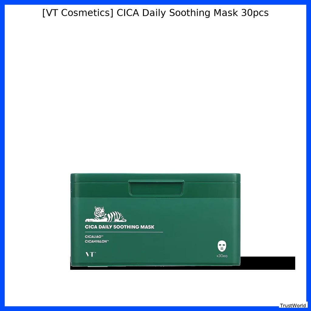 [VT Cosmetics] CICA Daily Soothing Mask 30pcs / Soothing, Hydrating by TrustWorld