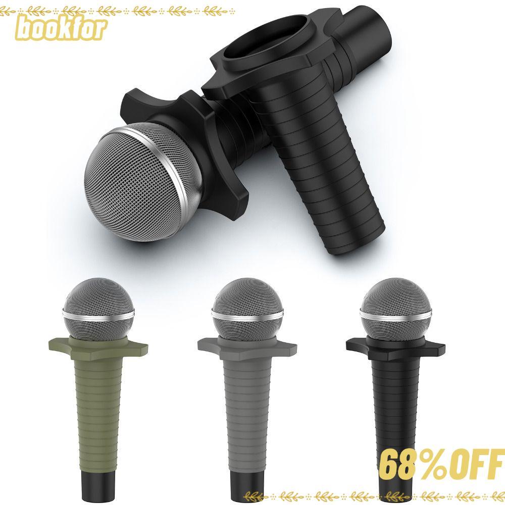 BOOKFOR ไมโครโฟนป้องกัน,ป้องกันการม้วนเปลี่ยนฝาครอบไมโครโฟน,ซิลิโคนกันลื่นกันกระแทกตัวป้องกันไมค์สําหรับ Shure SM58